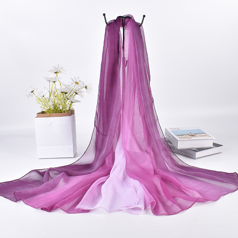 Silk Neck Scarf - 2023 Spring/Summer New Three Color Gradient