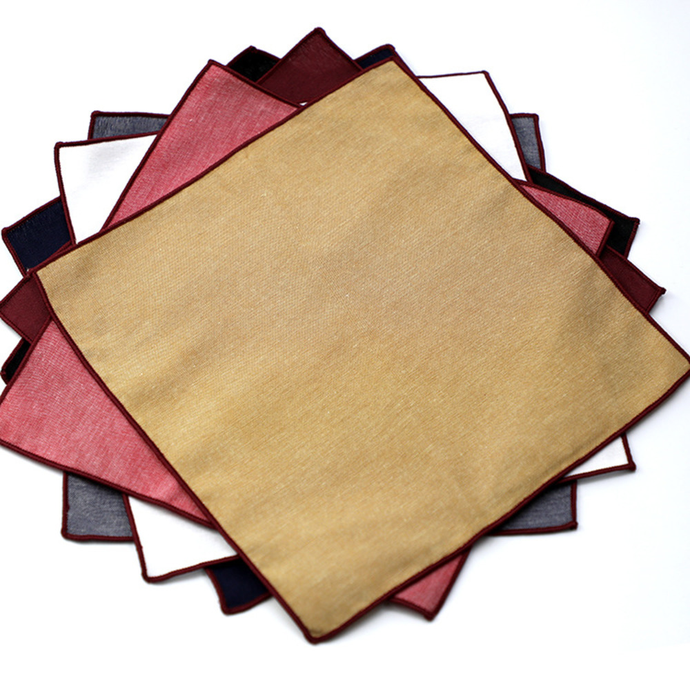 Solid Striped Brown Pocket Squ - Handkerchief Cotton Men review and price