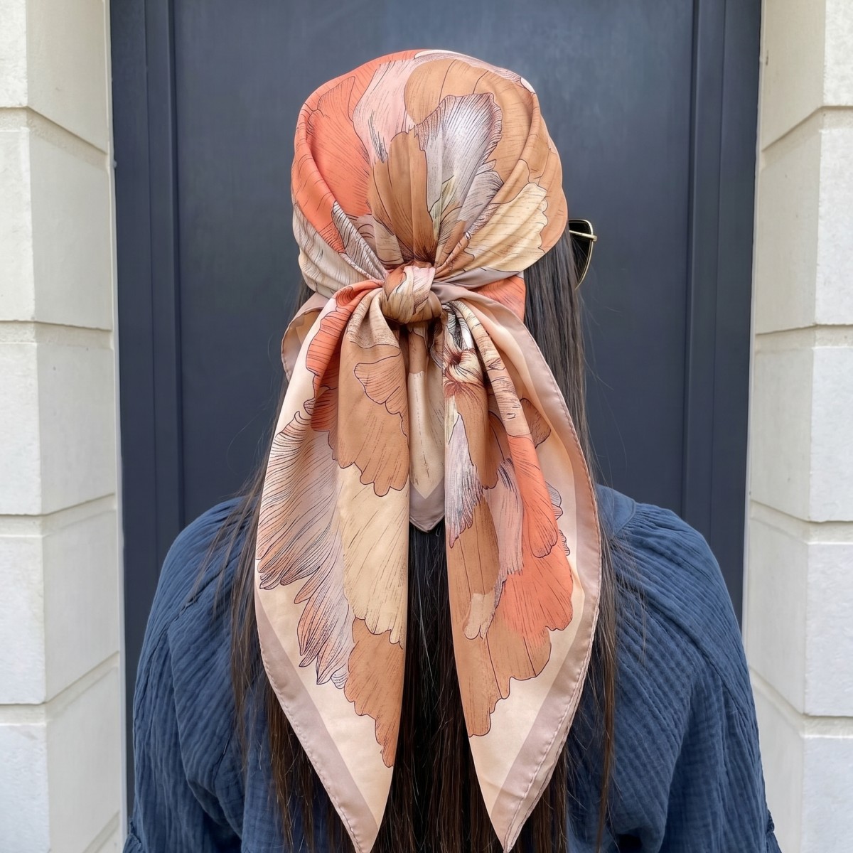 Women Silk Square Scarf Lady B - Pashmina Wrap Large review and price