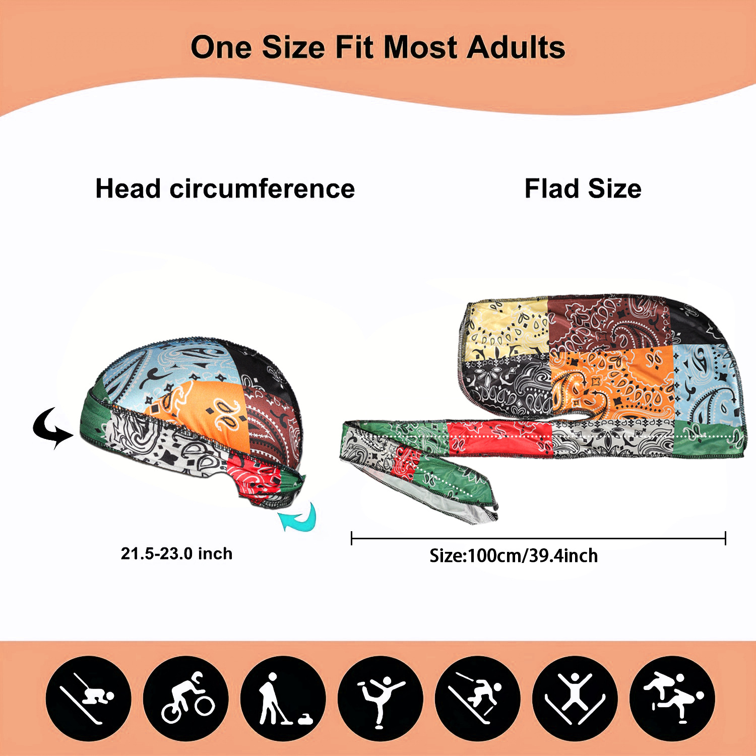 Paisley Printing Silky Durags  - Bandana Doo Rag review and price