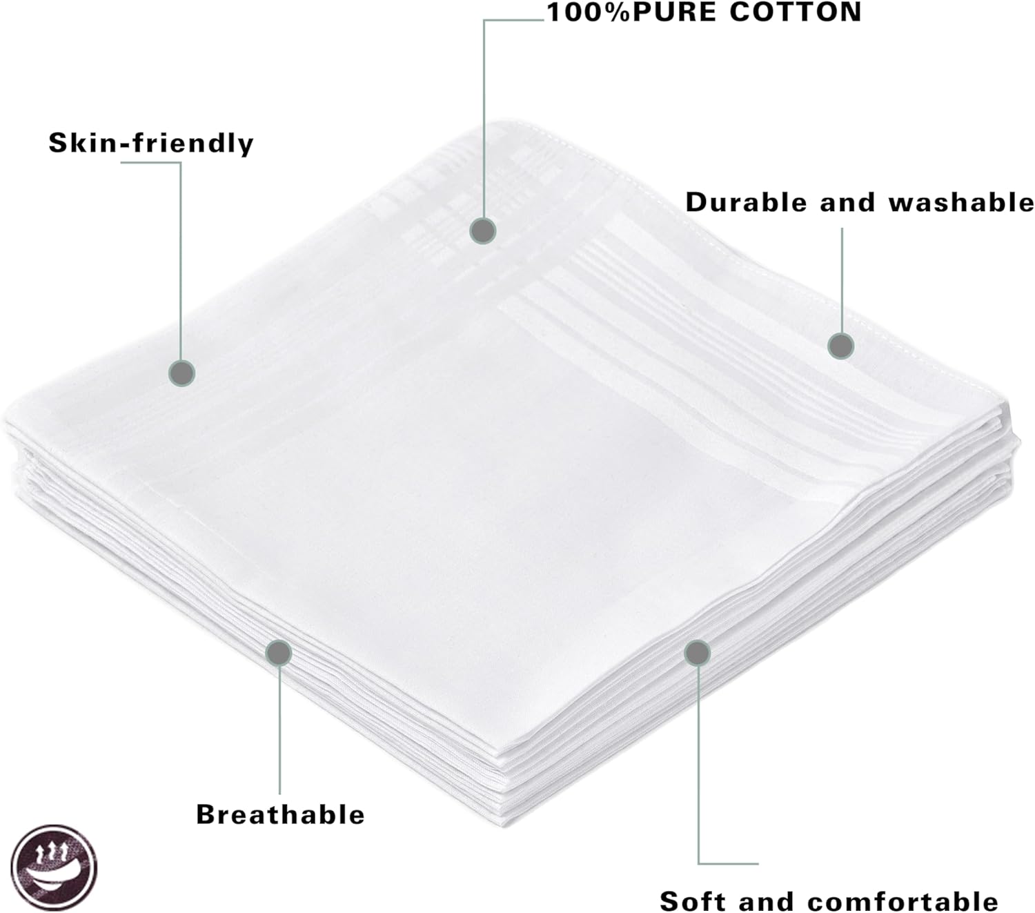 Men's Pure White 100% Cotton H - Handkerchief Cotton Men review and price