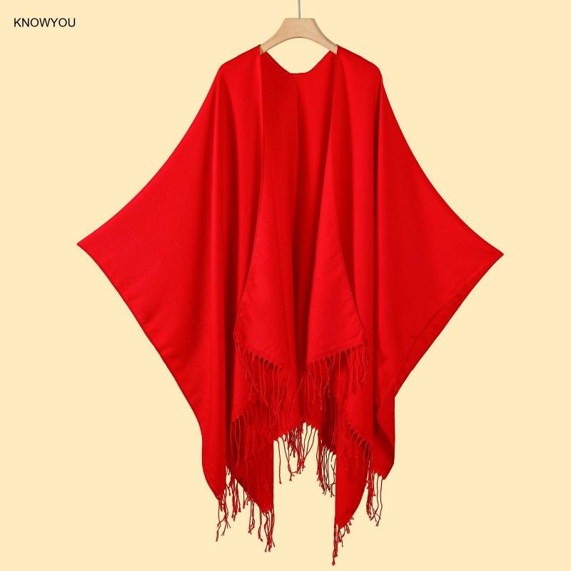 Solid Color Ponchos Men Women  - Muffler Men Wool review and price