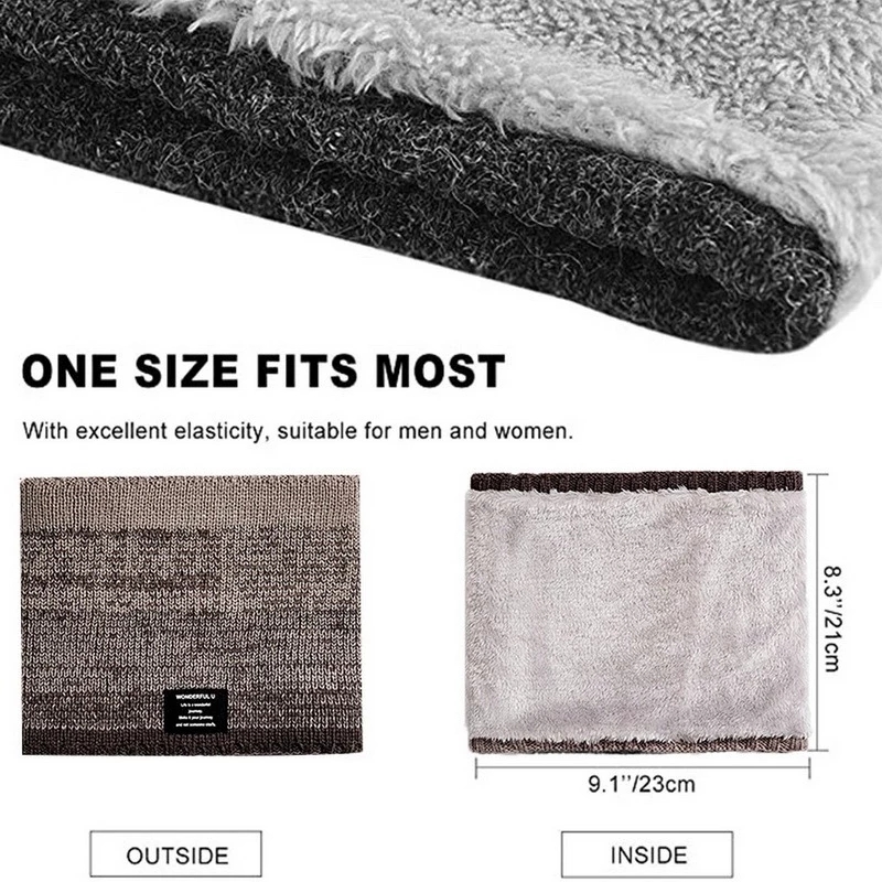 Winter Scarf for Men Fleece Ri - Handkerchief Cotton Men review and price