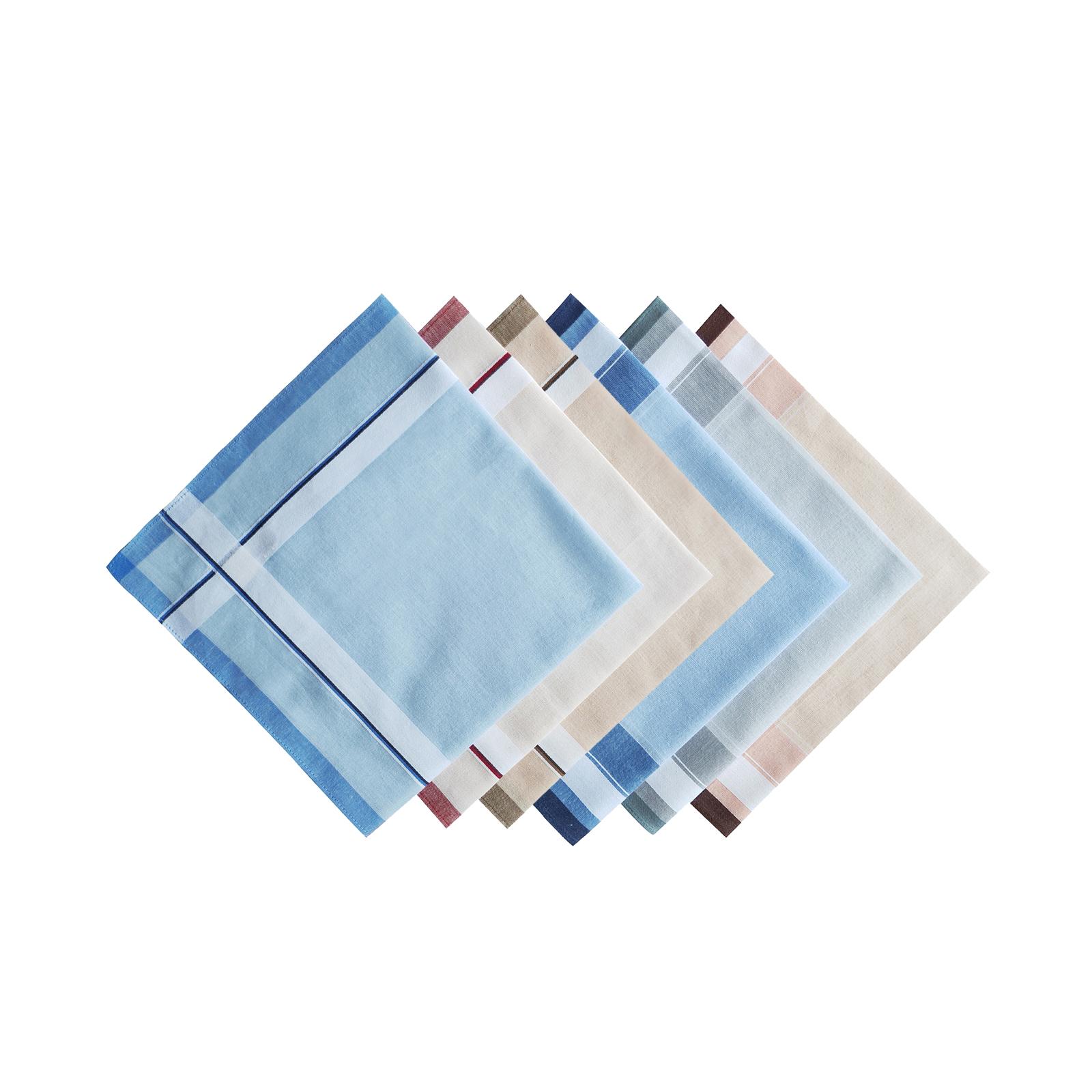 6Pcs Pocket Square Hankies 40c - Handkerchief Cotton Men review and price