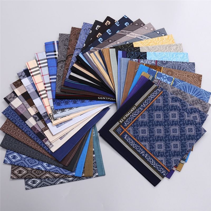 3Pcs Men's Pure Cotton Printed - Handkerchief Cotton Men review and price