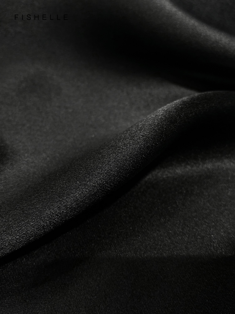 Solid color black pure silk sc - Silk Neck Scarf review and price
