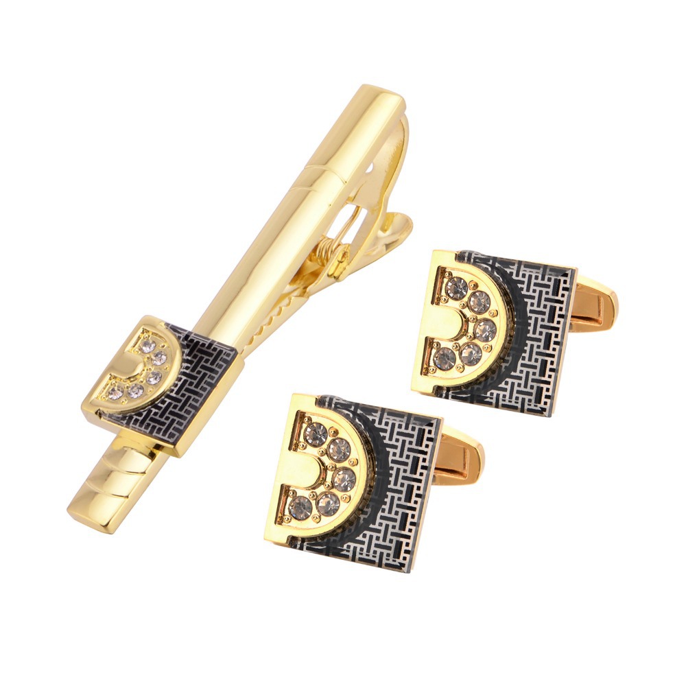 Gold Tone Cufflinks Tie Bar Se - Tie Bar Set Gift review and price